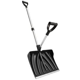 BLOOMMOOR Heavy-Duty Snow Shovel with 45cm Blade and Assist Handle