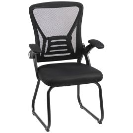 ATLASLEY Ergonomic Office Chair with Mesh Back and Steel Legs - Black
