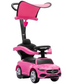 CEDARBRIDGE 4-in-1 Licensed Mercedes-Benz Ride-On Push Car - Pink