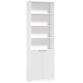 ARCVIEW 6-Tier Bookcase with Adjustable Shelves - White