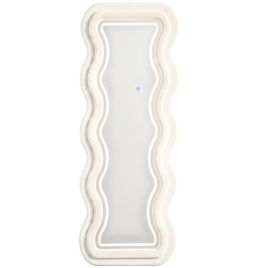 BLAZEBRIDGE 160 x 60cm Wavy Full-Length Mirror with LED Lights - Cream White