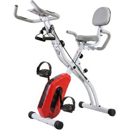 ARCBRIDGE 4-in-1 Folding Exercise Bike with Resistance Bands and Bluetooth - Orange