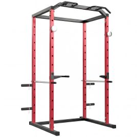 APEXVIEW Adjustable Power Tower with Pull-Up Bar and Dip Station