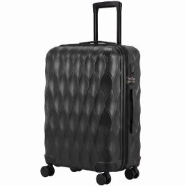 CLAYGATE 24-Inch ABS Suitcase with TSA Lock and Spinner Wheels - Black