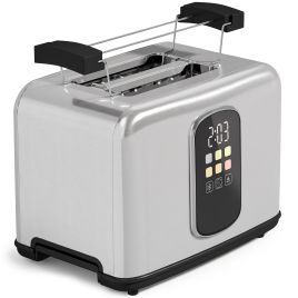BLAZETON 2-Slice Smart Toaster with Touchscreen and Countdown - Silver