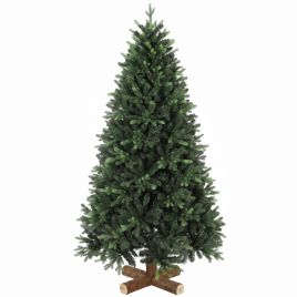 AURAPOINT 6ft Artificial Christmas Tree with 2,419 Branch Tips - Green