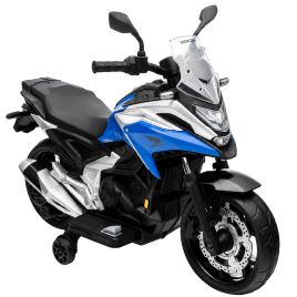 BLOOMVIEW Honda 12V Kids Electric Motorbike with Training Wheels - Blue