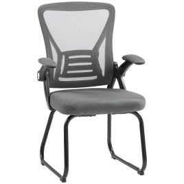 ATLASLEY Ergonomic Office Chair with Mesh Back and Steel Legs - Dark Grey