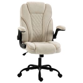 BLAZEMOOR Ergonomic Office Chair with Pocket Springs and Flip-Up Arms - Beige
