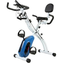 ARCBRIDGE 4-in-1 Folding Exercise Bike with Resistance Bands - Blue