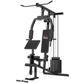 ALDERGATE Multi Gym with 45kg Weight Stack, Chest Press and Leg Developer