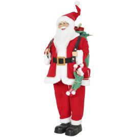 ATLASPORT 4ft Singing and Dancing Santa with Sack - Red