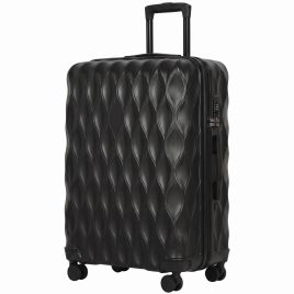 CLAYGATE 28-Inch ABS Suitcase with TSA Lock and Spinner Wheels - Black