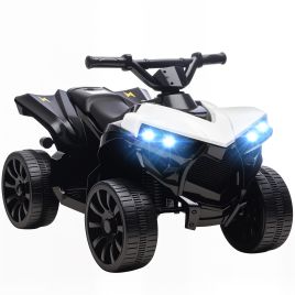 AURATON 6V Kids Electric ATV with Music and LED Headlights - White