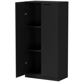 AURABRIDGE 120cm 3-Tier Filing Cabinet - Black