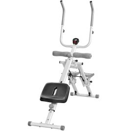 ARCLEY 2-in-1 Ab Trainer and Stair Stepper with LCD Monitor - White