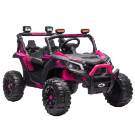 CHASETON 24V Two-Seater Kids Ride-On Truck with Remote - Pink