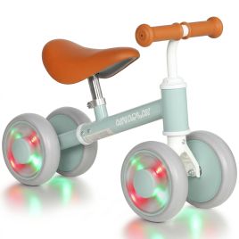 BRIARPOINT Light-Up Baby Balance Bike with Adjustable Seat - Green