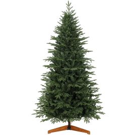 BEACONLEY 7ft Full Artificial Christmas Tree with Wooden Stand - Green