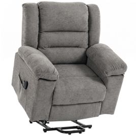 BLOOMWOOD Oversized Riser Recliner Chair with Massage and Heat - Grey