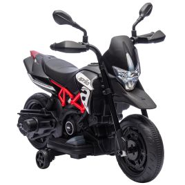 CHASE 6V Kids Electric Motorbike with Training Wheels - Black