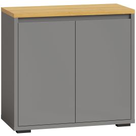 CLAYFIELD Kitchen Sideboard with Double Doors and Adjustable Shelf - Grey