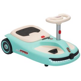 CARDEN 12V Electric Wiggle Car with Pedal, Lights and Music - Light Blue
