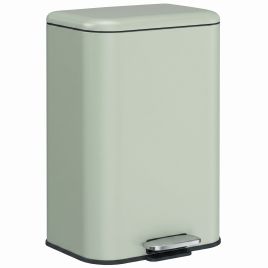 COASTRIDGE 20L Metal Kitchen Pedal Bin with Soft-Close Lid - Light Green
