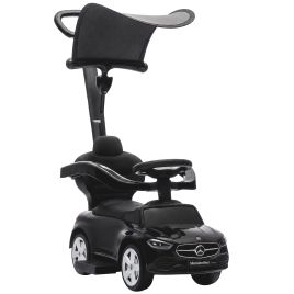 CEDARBRIDGE 4-in-1 Licensed Mercedes-Benz Ride-On Push Car - Black