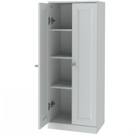 AURAGATE Slim Bathroom Cabinet with 2 Doors and 4 Tiers - Light Blue