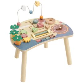 COVEDALE Wooden Baby Activity Table, 6-in-1 Montessori Play Centre, Ages 13