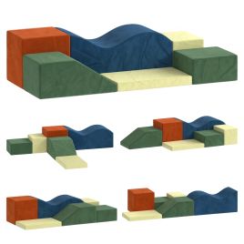 COMETFIELD 6-Piece Kids Soft Play Set with Foam Climbing Blocks
