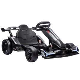 CHASEMOOR 24V Kids Electric Go-Kart with Drift Mode - Black