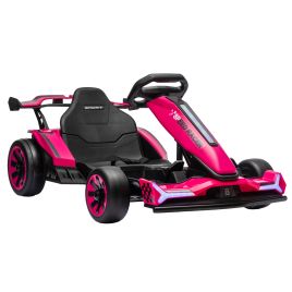 CHASEMOOR 24V Kids Electric Go-Kart with Drift Mode - Pink