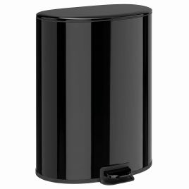 COLMER 50L Kitchen Pedal Bin with Soft-Close Lid and Inner Bucket - Black