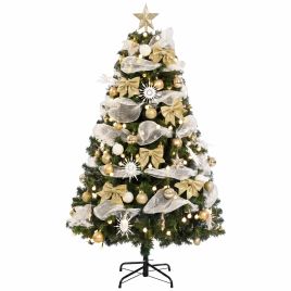 BREEZEWELL 5ft Pre-Lit Christmas Tree with 150 LEDs and Remote - Green