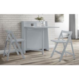 Helsinki Compact Folding Dining Set - Light Grey