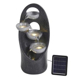 4-Tier Cascading Garden Water Feature, Black