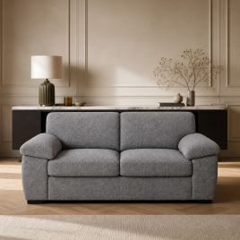 CORDURA Boucle Fabric 2 Seater Fullback Sofa - Grey