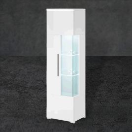 Opulent Orbit Tall Display Cabinet - White