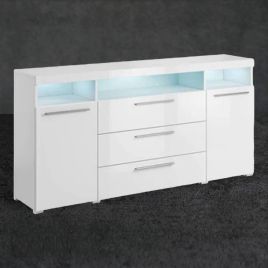 Opulent Orbit Sideboard with 3 Drawers and 2 Doors - White