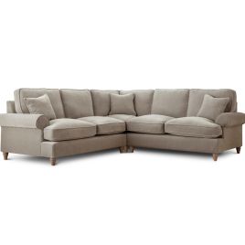 Corner Sofa - RAYONG Fabric 5 Seater Right Hand Facing - Putty
