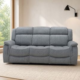 JACKSON Electric Recliner 3 Seater Sofa - Grey