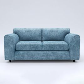 LORVANI Fabric 3 Seater Fullback Sofa - Sky Blue