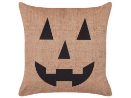 Jack Lantern Velvet Cushion 45x45cm - Beige