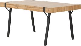 Treviso Dining Table - Light Oak Effect Black