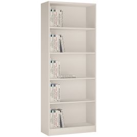 4 You Tall Wide Bookcase - Pearl White