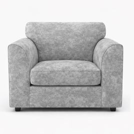 LORVANI Fabric Armchair - Light Grey