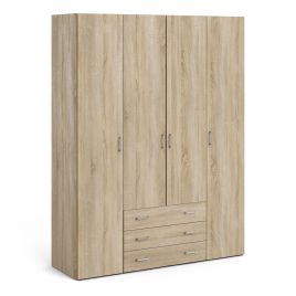 SUFFOLK 4 Door Wardrobe Oak - 154cm