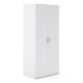 SUFFOLK 2 Door Kids Wardrobe White - 77.6cm